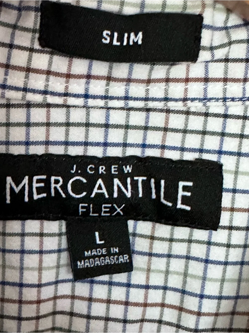 J. Crew Mercantile Flex Shirt Men’s Large Plaid Button Up Long Sleeve Pocket Top